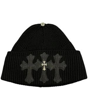 Chrome Hearts Triple Cross Cashmere Beanie Hat - Black
