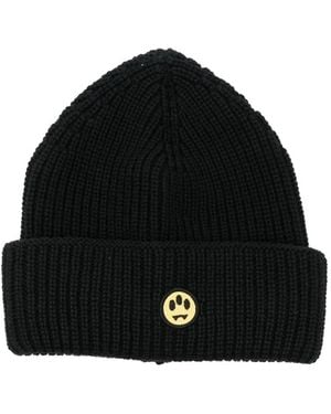 Barrow Gorro De Algodón Con Parche Smiley - Negro