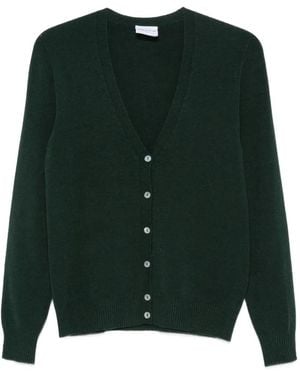AROVESCIO Button-Up V-Neck Cardigan - Green