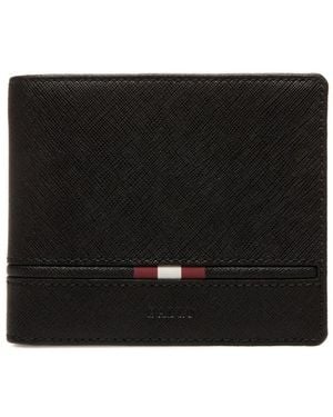 Bally Embossed Bi-Fold Wallet - Black