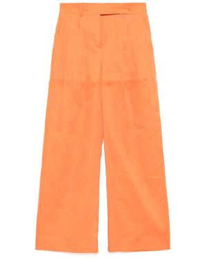 Alberta Ferretti Cotton Maxi Skirt - Orange