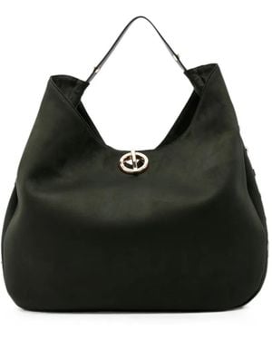 Liu Jo Logo-Plaque Studded Tote Bag - Black