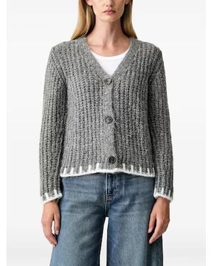 Joop! Chunky-Knit V-Neck Cardigan - Grey