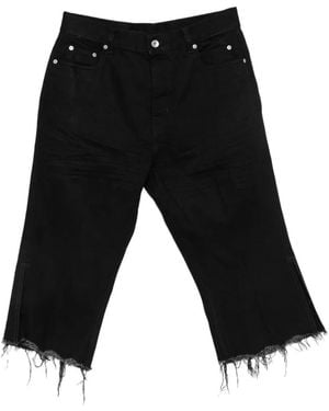 Rick Owens Pantalones Vaqueros Cortos Bolan Cutoffs Sin Rematar - Negro