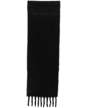 The Row Bufanda Creana Con Flecos - Negro