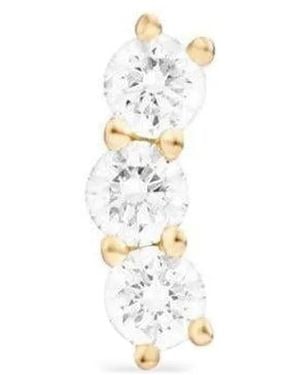 Melissa Kaye Pendiente En Oro Amarillo De 18 Ct Con Diamantes - Blanco