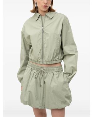 HUGO Mini Drawstring Bubble-Hem Skirt - Green