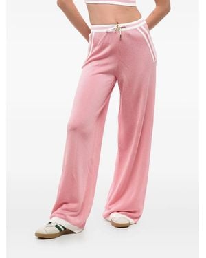 Balmain Pantalones con cinturilla elástica y raya lateral - Rosa