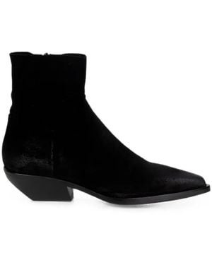 Elena Iachi Pointed-Toe Side-Zip Ankle Boots - Black