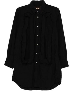 Comme des Garçons Cut-Out Blouses - Black