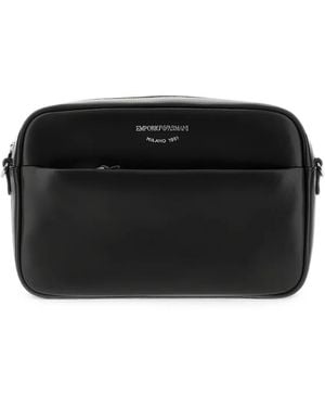 Emporio Armani Leather Camera Bag - Black