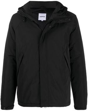 Aspesi Zip-Up Hooded Jacket - Black