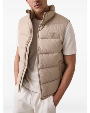Guess Rohan Quilted Gilet - Natural