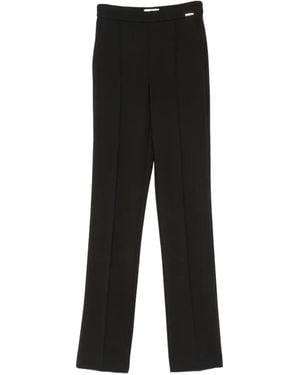 Elisabetta Franchi Pressed-Crease Tailored Trousers - Black