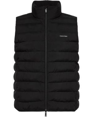 Calvin Klein Quilted High-Neck Gilet - Black