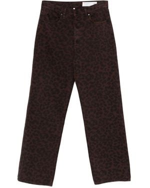 Rag & Bone Vaqueros Shea Con Estampado De Leopardo - Gris