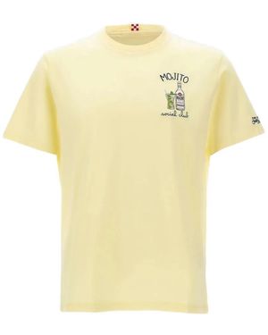 MC2 Saint Barth Embroidered Graphic-Print T-Shirt - Yellow