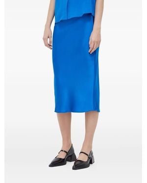 Samsøe & Samsøe Falda midi Agneta - Azul