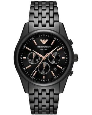 Emporio Armani Round-Face 43Mm - Black