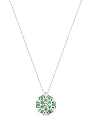 Officina Bernardi 18Kt Small Damasco Emerald Necklace - White