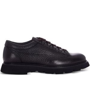 Doucal's Textured Lace-Up Shoes - Black