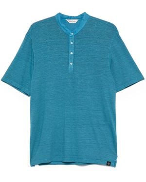 Gran Sasso T-Shirt Henley À Manches Courtes - Bleu