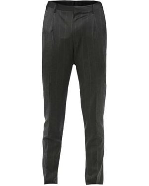Corneliani Pinstripe Tailored Pants - Black