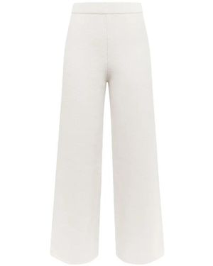 Laneus Fine-Knit Pants - White