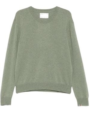 Extreme Cashmere Bis Crew-Neck Ribbed-Trim Jumper - Green