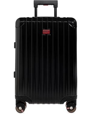 DIESEL Grooved Logo-Plaque Luggage - Black