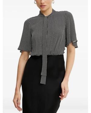 Elisabetta Franchi Polka-Dot Midi Dress - Black