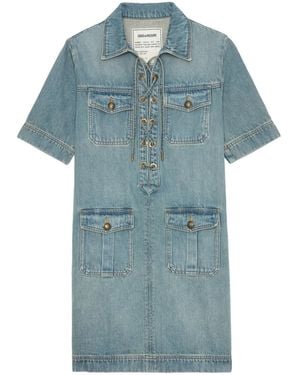 Zadig & Voltaire Denim Mini Dress - Blue