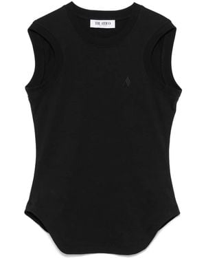 The Attico Light Jersey Tank Top - Black