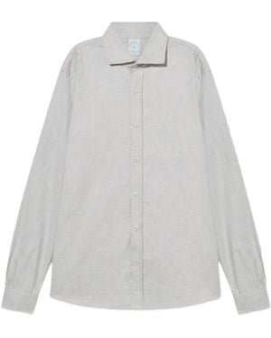 Brooks Brothers Spread-collar flannel shirt - Weiß
