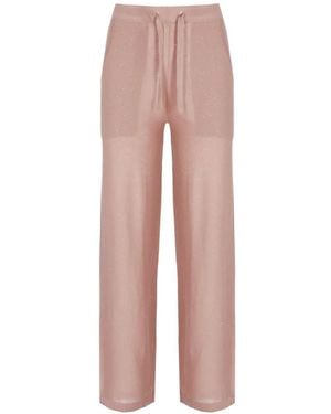 Kangra Sequin-Embellished Drawstring-Fastening Trousers - Pink