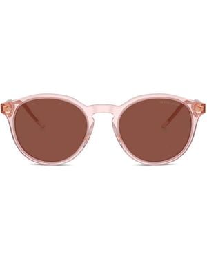 Giorgio Armani Round-Frame Sunglasses - Brown