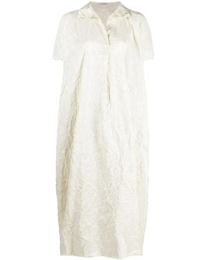Daniela Gregis Embroidered Shirt Maxi Dress - White