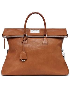 Maison Margiela Borsa A Spalla Con Manico - Marrone