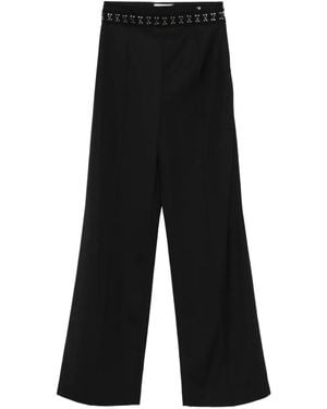 Nissa Embellished-Waist Pants - Black