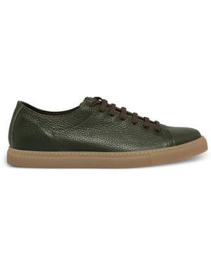 Slowear Hammered Leather Sneakers - Green