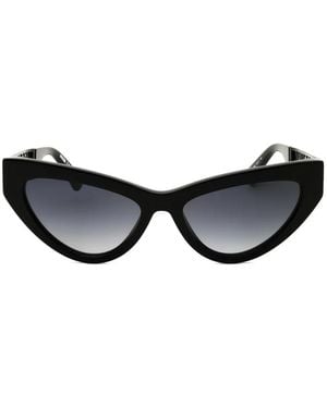 Moschino Logo-Lettering Cat-Eye Sunglasses - Black