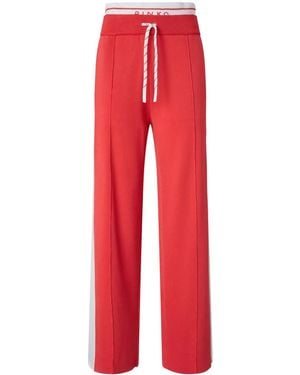 Pinko Logo-Waistband Track Pants - Red
