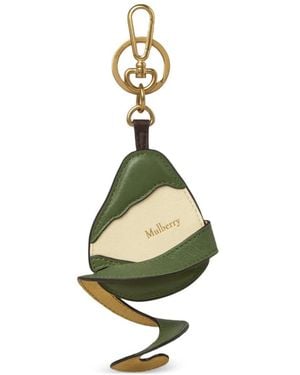 Mulberry Peeling Fruit Twisted-Design Keyring - Metallic