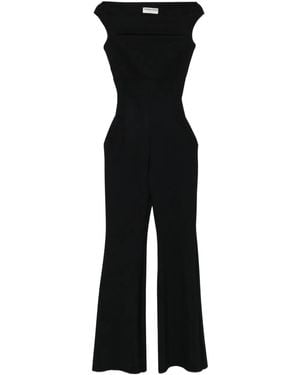 La Petite Robe Di Chiara Boni Rebecca Off-Shoulder Flared Jumpsuit - Black