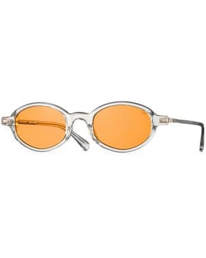Eyevan 7285 Oval-Frame Sunglasses - Orange
