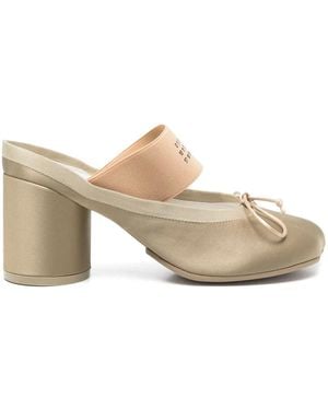 MM6 by Maison Martin Margiela 70Mm Anatomic Numeric Court Shoes - Natural