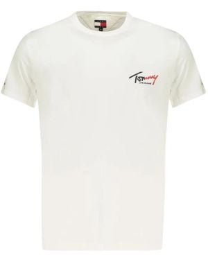 Tommy Hilfiger T-Shirt À Logo Imprimé - White