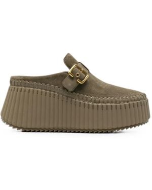Chloé Mules Nama Con Fibbia - Marrone