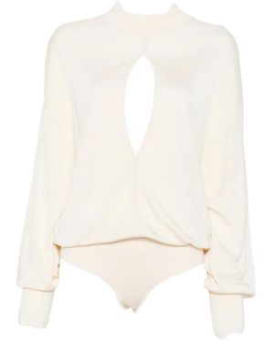 Galvan London Fontana Cutout Bodysuit - White