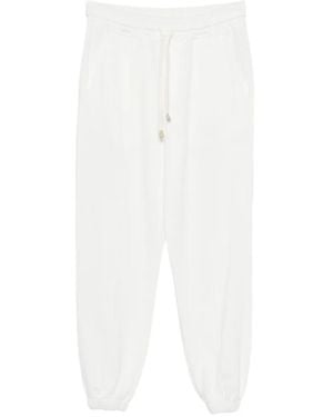 Eleventy Drawstring Panelled Joggers - White